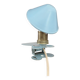 Blue aluminum mushroom clip lamp from the 50s and 60s