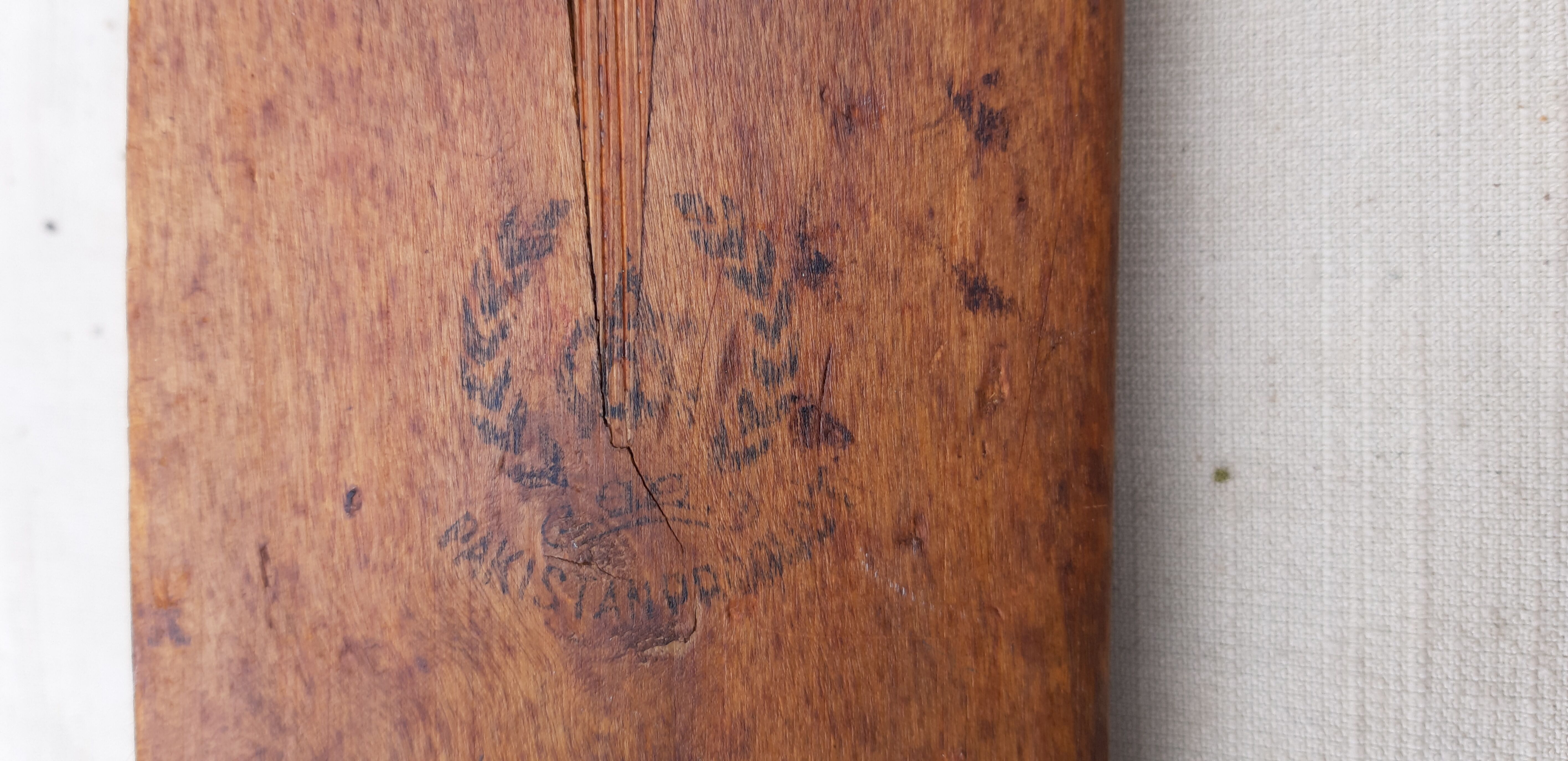 Ancient cricket bat in wood