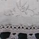 Napperon dentelle coton ancien 42 x 30cm