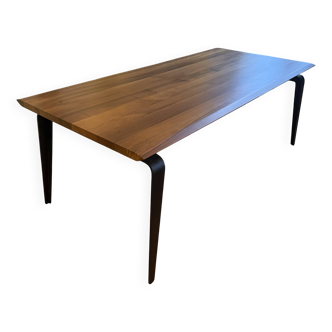 Ligne Roset Odessa Table – European Walnut / Black Base – New Condition