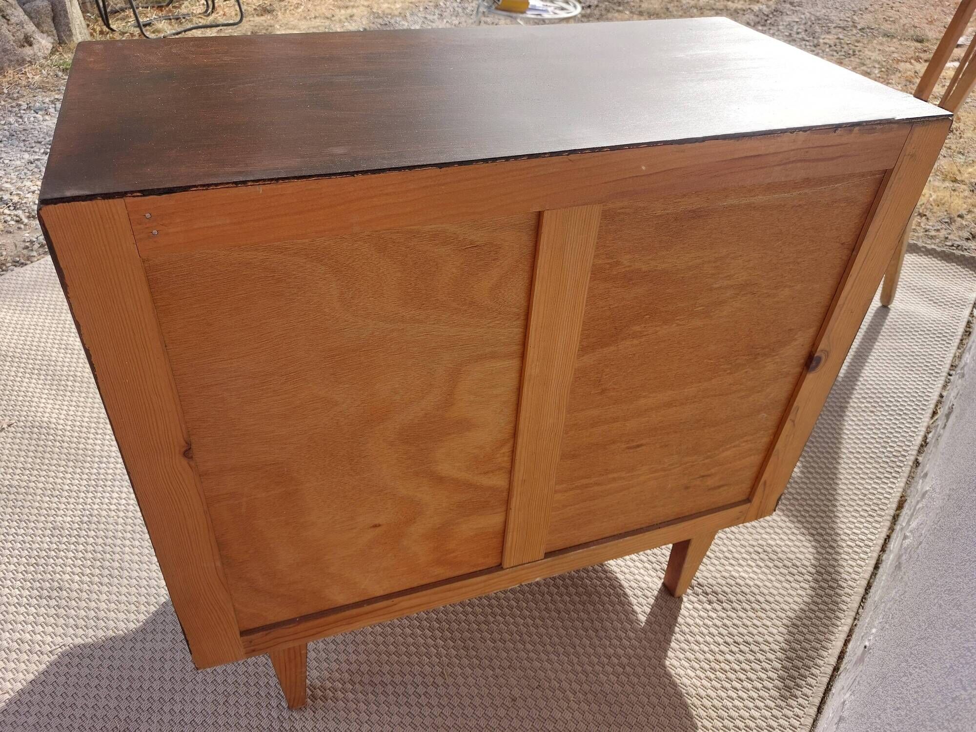 1960s-70s commode, cream trim, vintage