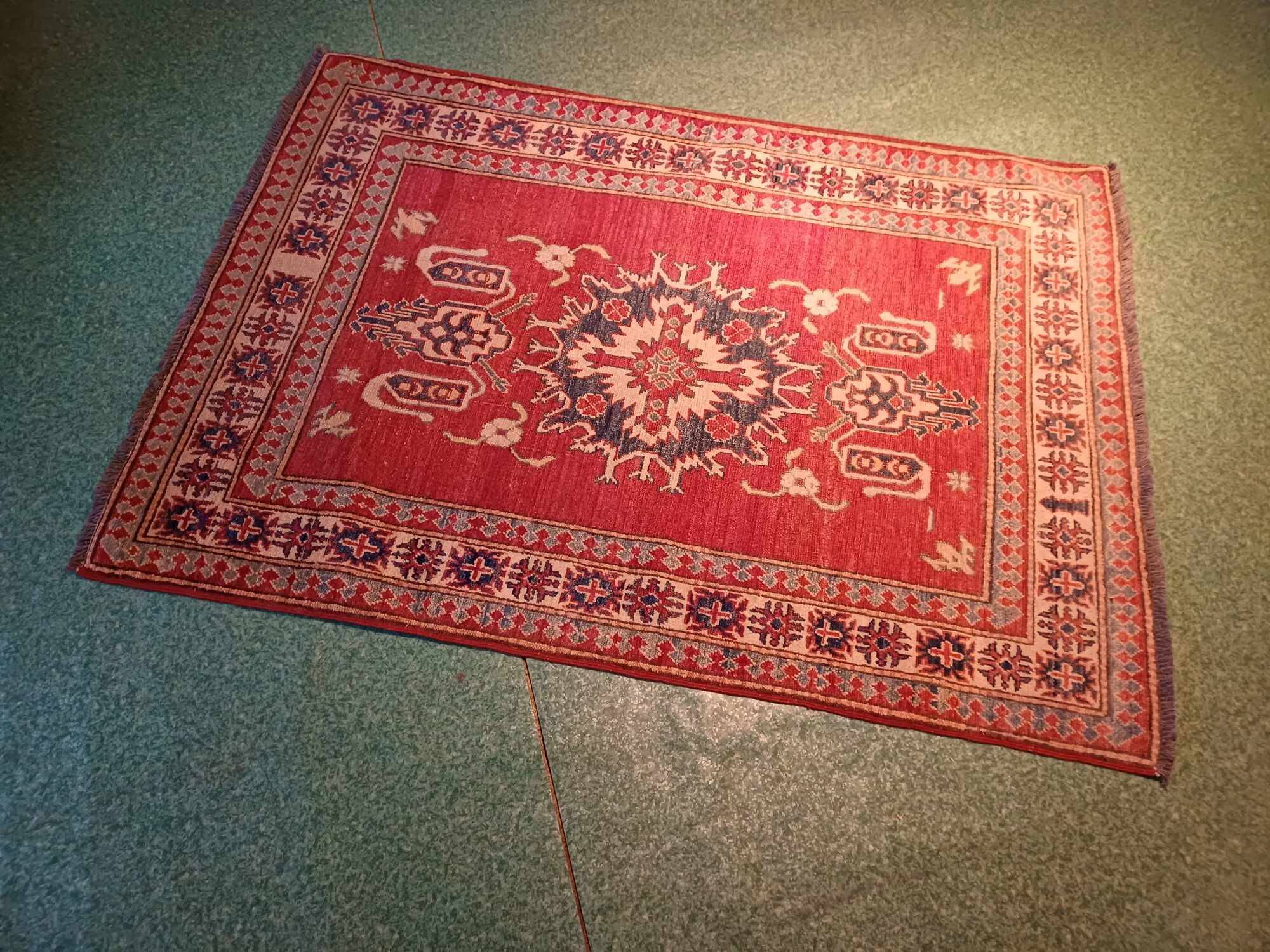 Afghan wool rug Uzrek Kazak region 155x113