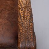 Dutch 19th Century Oak Baroque open Arm Chair