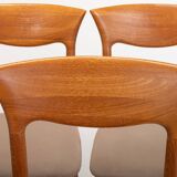 Chaises de salle à manger par Juul Kristensen pour JK Denmark, années 1960, ensemble de 6