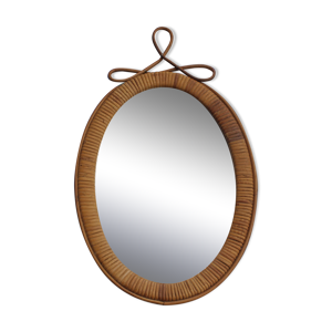 miroir rotin