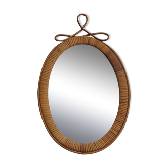 Rattan mirror