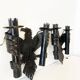 Pair of Brutalist Wrought Iron Eagle Wall Sconces