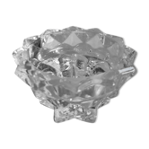 Bougeoir en verre épais étoile