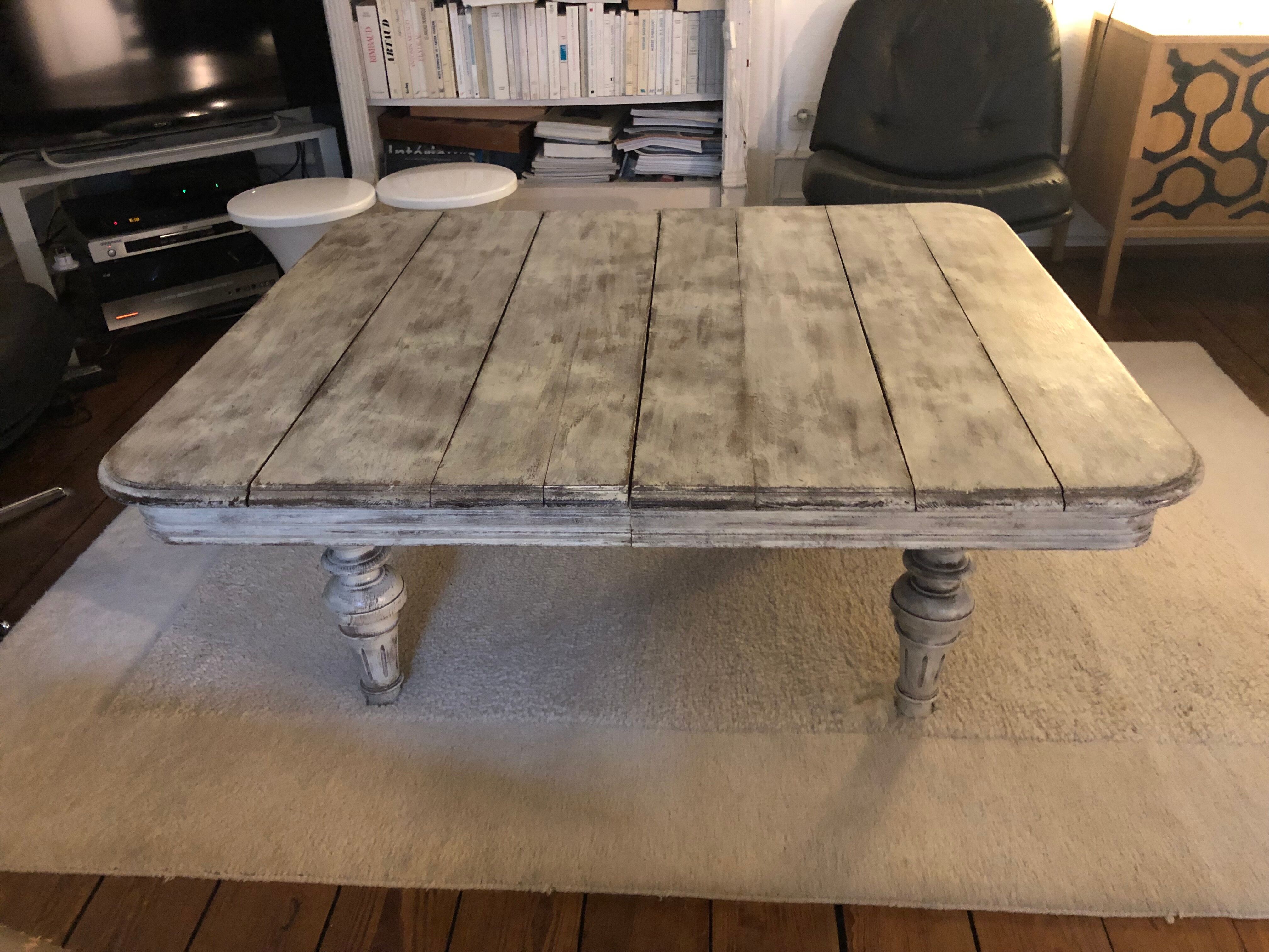 Patinated coffee table