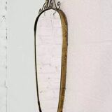 50s-60s freeform rearview mirror on brass frame