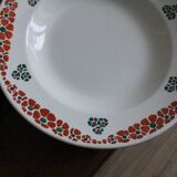 Set of 2 deep plates Faïencerie Nouvelle Givors model Yvette