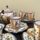 Antique Henriot Quimper Faience Coffee Set, Breton Folk Art, 1893-1904