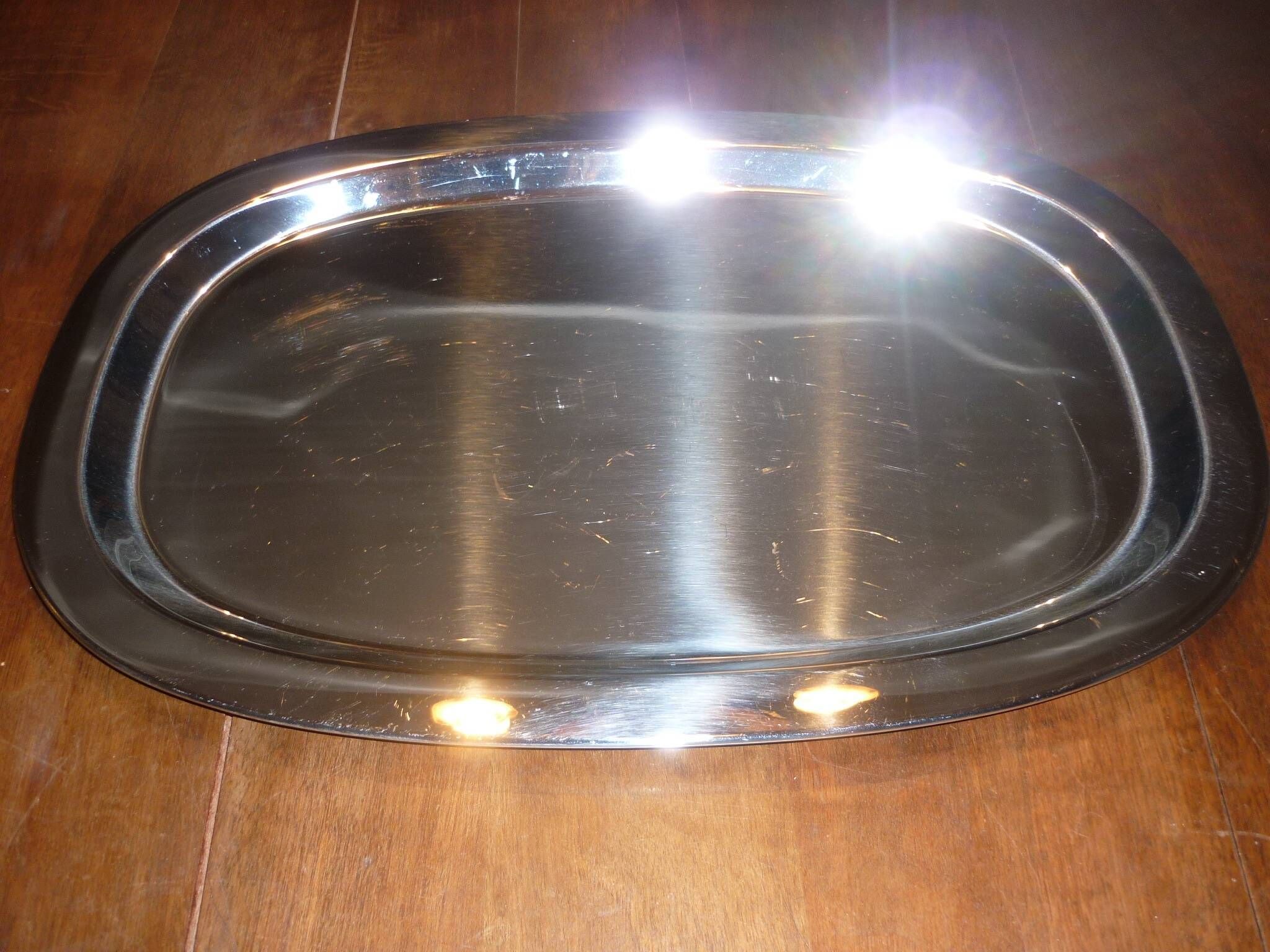 Plateau de service en acier inox WMF Cromargan 49X33