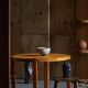 Mid-century Danish round dining table in solid pine, 1970s.