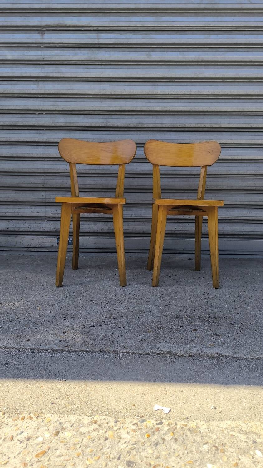 Paire de chaises bistrot Luterma 1960