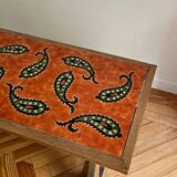 Wooden Table with Glazed Ceramic Table Top