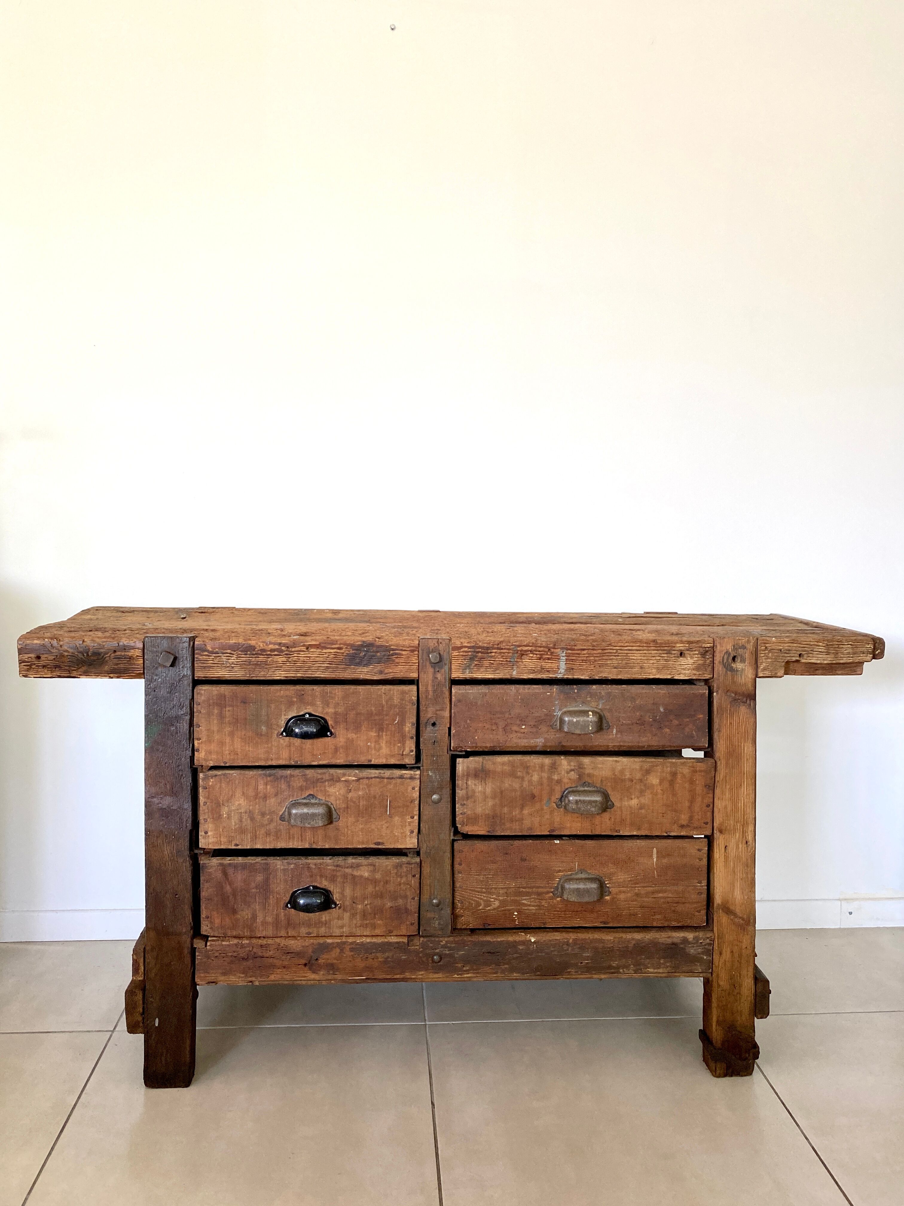 Old wooden workbench