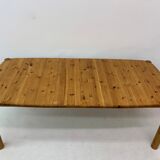 table à manger extensible en bois de pin, Rainer Daumiller, années 1970