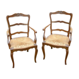 Pair of provencal paillés chairs