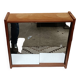 Small wall-mounted bathroom cabinet with vintage mirror doors