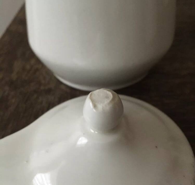 Antique Grigny porcelain pitcher