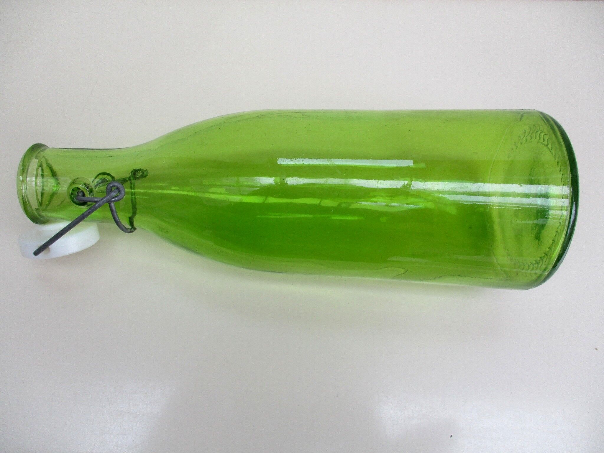 Green glass bottle