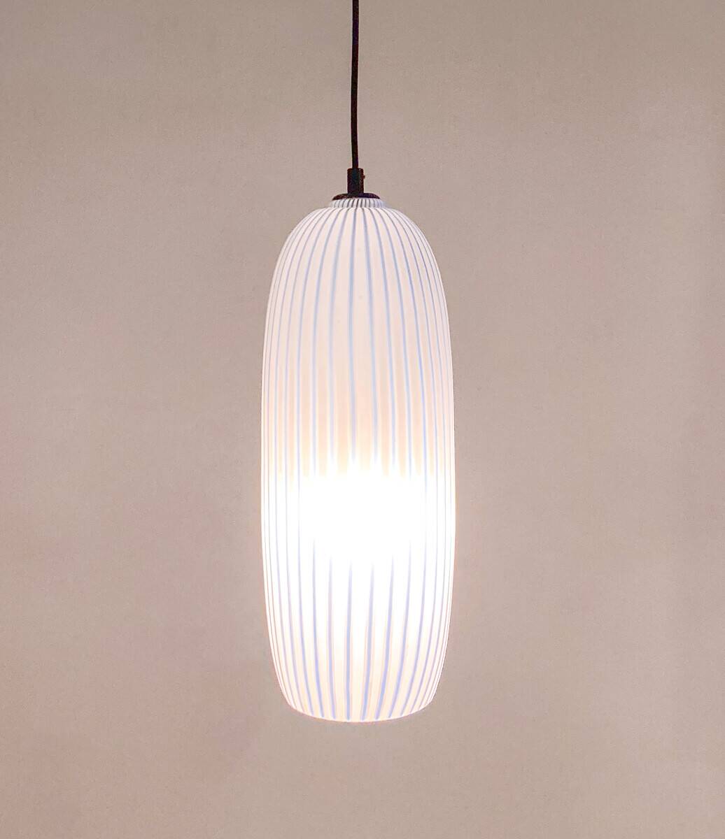 Mid-Century Modern Blue Glass Pendant, Italy, 1960s