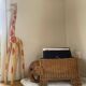 vintage rattan elephant magazine/vinyl holder