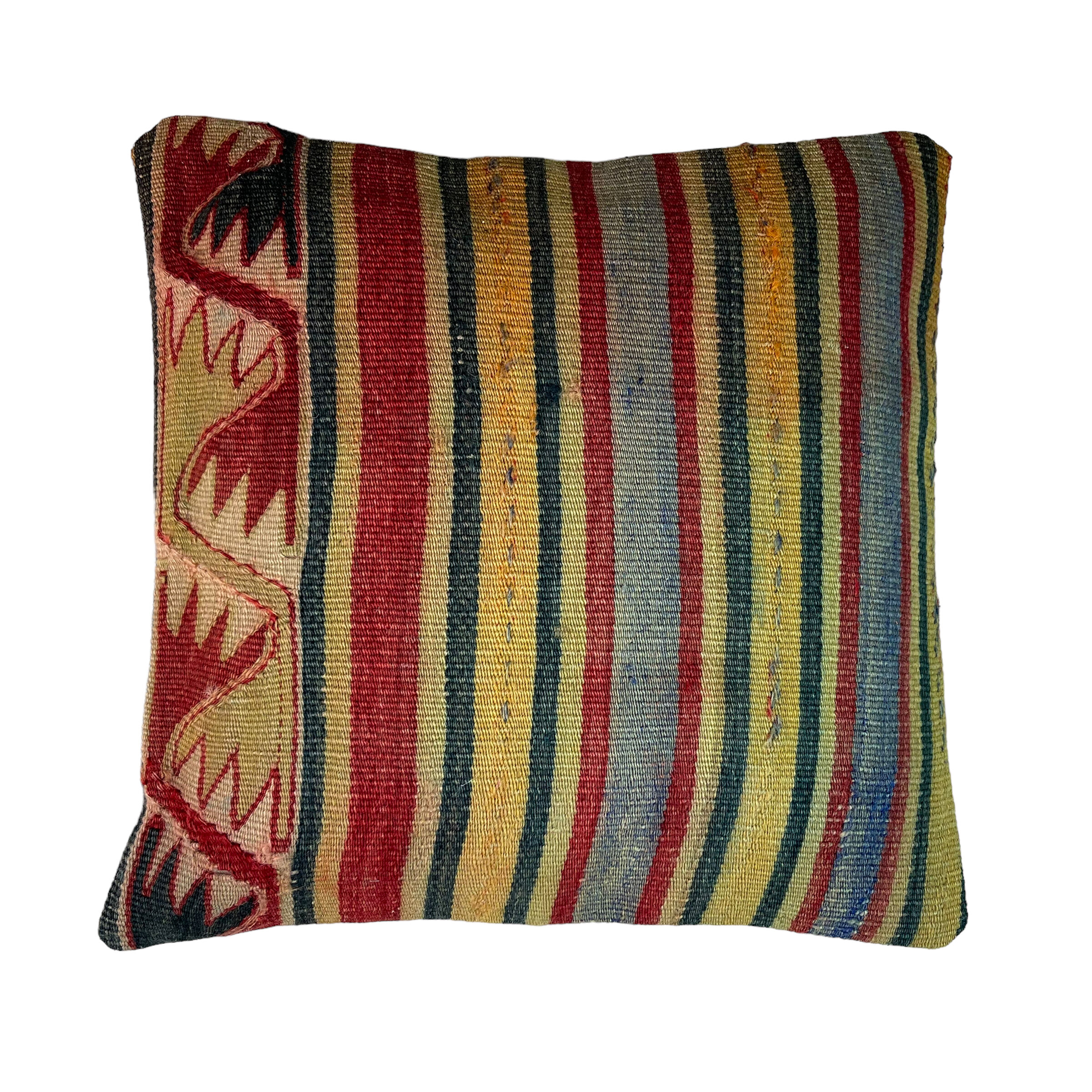 Vintage turkish kilim cushion cover , 40 x 40
