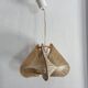 Vintage 1960s Scandinavian pendant light, wire and wood - 23 x 35 cm