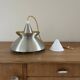 Vintage Danish chrome/ochre pendant - Doo Wop style lamp
