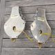 Pair of hot air balloon wall appliques, vintage 50's