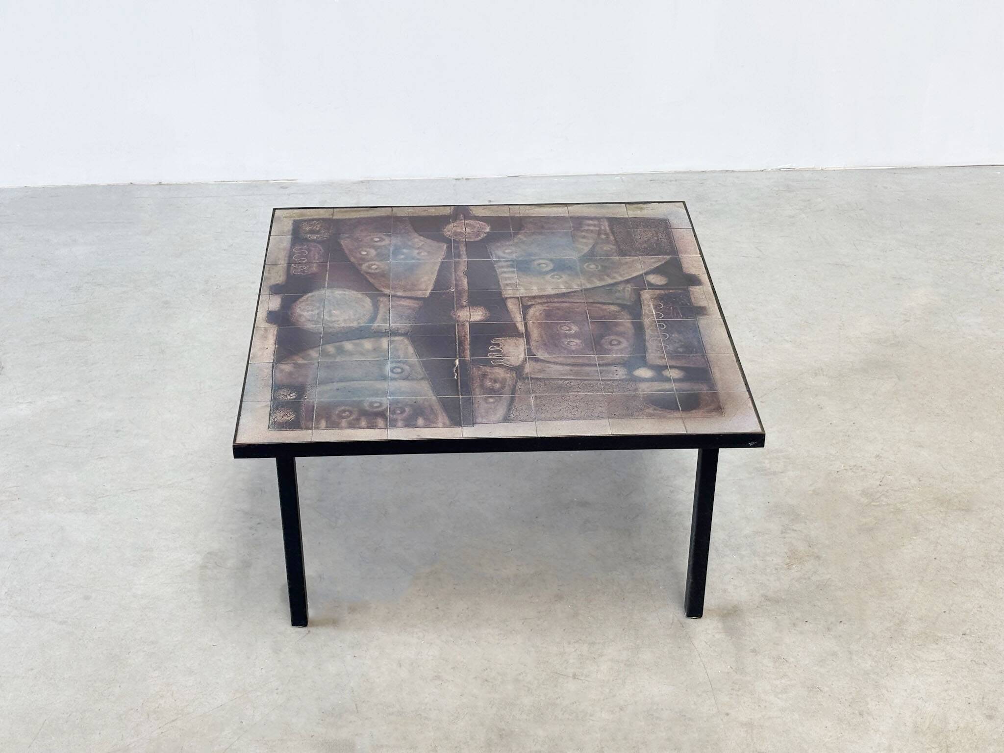 Belgian ceramic coffee table by Yves Rhayé