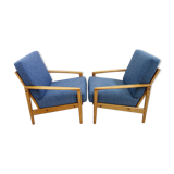 Set of two blue chairs 1960s
