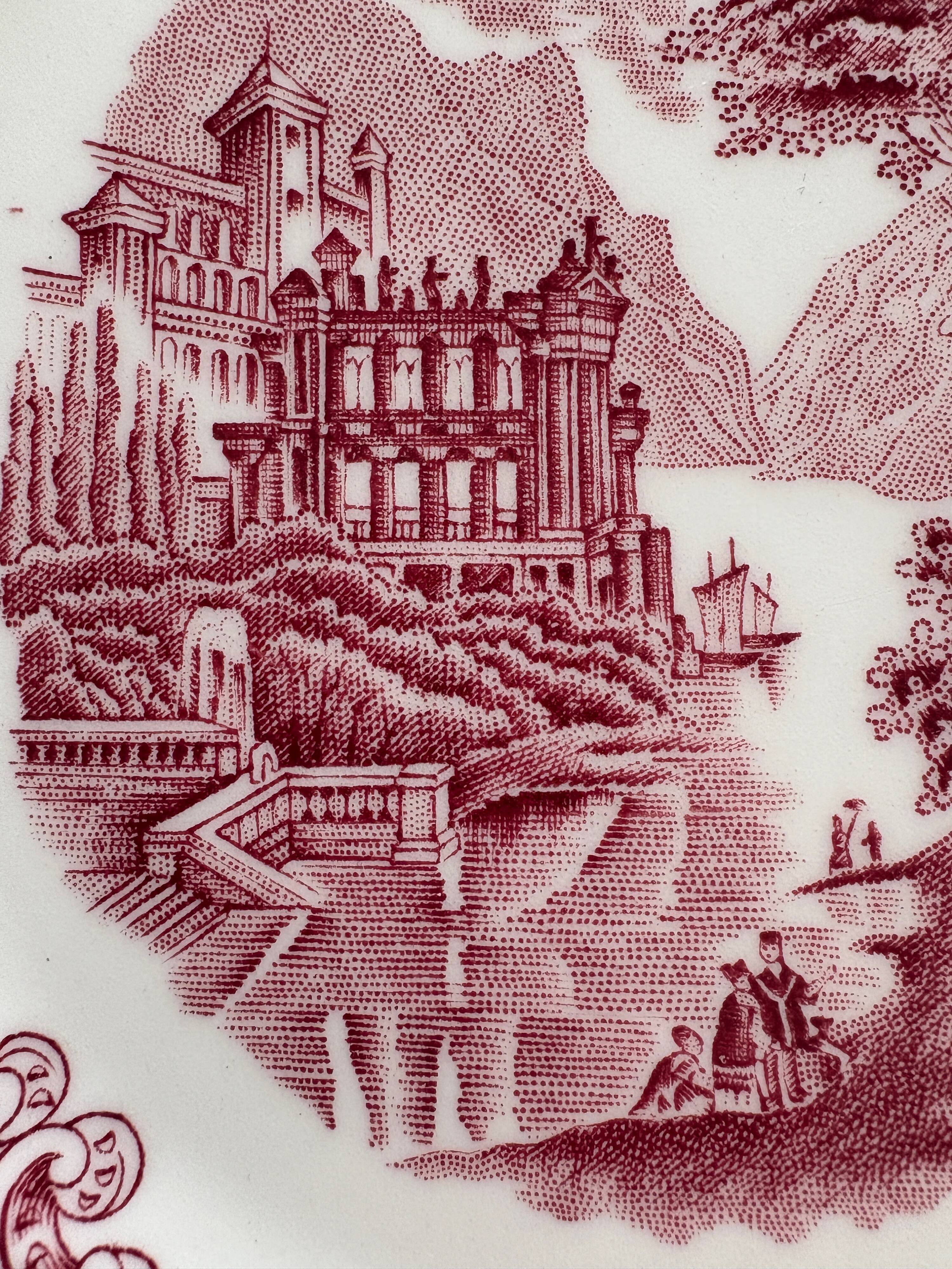 Lot de 6 assiettes à dessert modèle “Cambridge Old England”