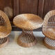 Fauteuils table en rotin vintage