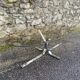 VINTAGE 1970 COFFEE TABLE OVAL CHROME SMOKED GLASS BROWN