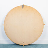 Round mirror inserts wood design 70s vintage modernariate