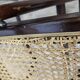 Folding wooden chairs with raffia, 1970s.