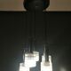 Lustre en verre et chrome par Massive Belgium