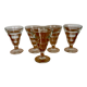 Verres à pieds à bistrot Duralex vintage