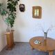 Brutalist organic mirror wood 1960s