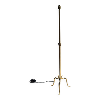Lampadaire classique doré tripode H 140