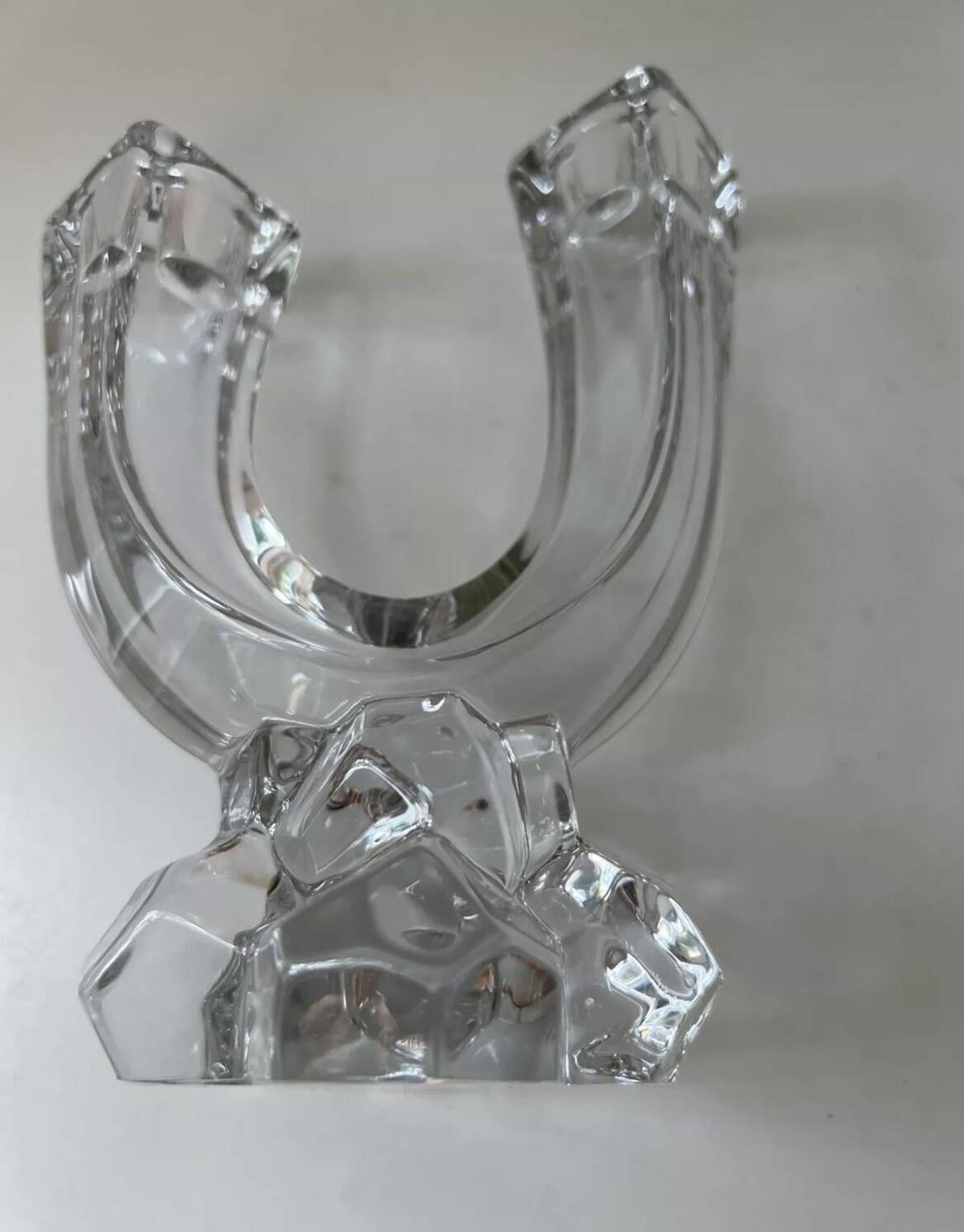 Vannes le Chatel crystal candle holder 1960