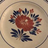 7 old Gien opaque porcelain dessert plates