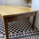 Large antique coffee table in solid wood, farmhouse style – 1 drawer –