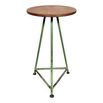 Green Industrial Workshop Stool, 1960s