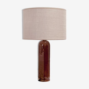 Sandstone and linen lamp