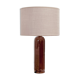 Lampe grès et lin