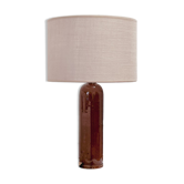 Lampe grès et lin